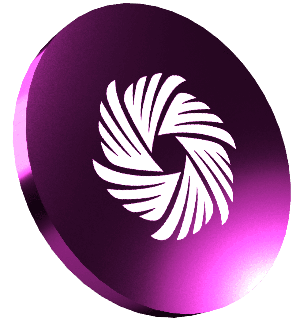 Floating coin.